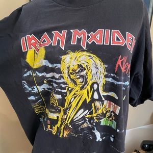 Vintage Iron Maiden Killers T-shirt 1997. Sized XL. Lots of distressing.
